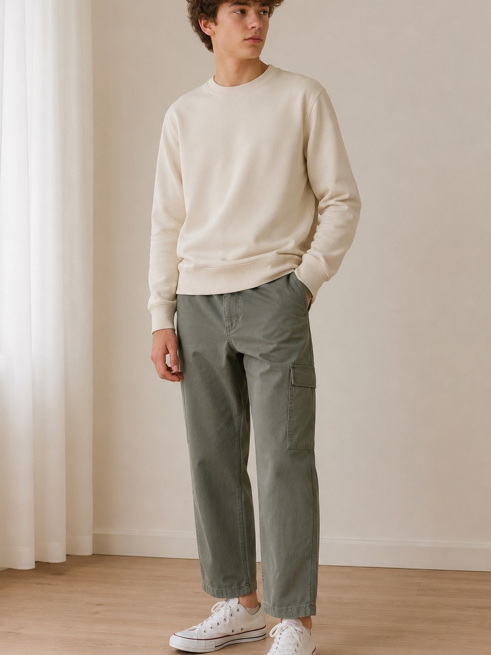 Zara + H&M Boys Pants Bundle 15-16 | Cargo Wide Leg + Skinny Chino